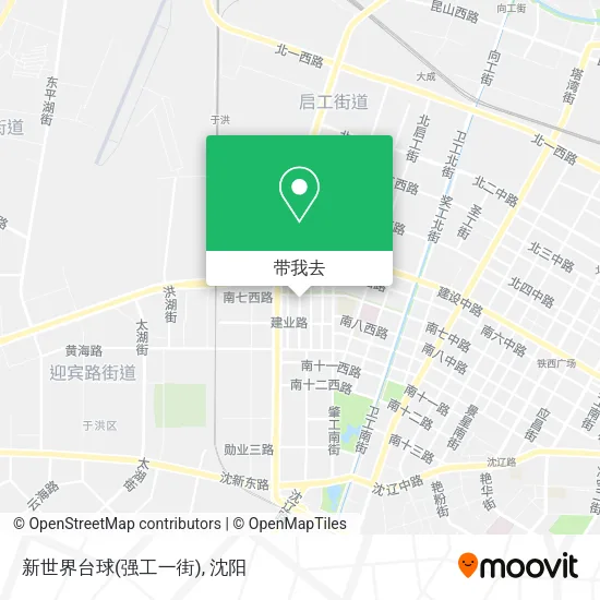 新世界台球(强工一街)地图