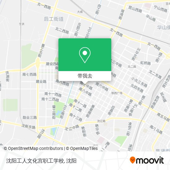 沈阳工人文化宫职工学校地图