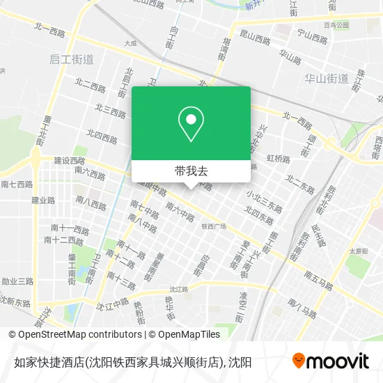 如家快捷酒店(沈阳铁西家具城兴顺街店)地图
