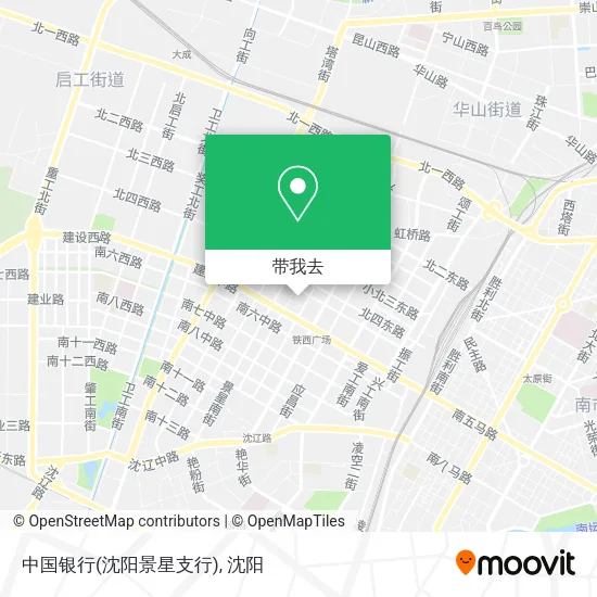 中国银行(沈阳景星支行)地图
