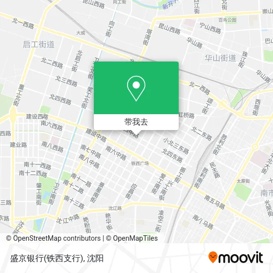 盛京银行(铁西支行)地图
