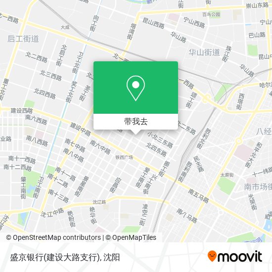 盛京银行(建设大路支行)地图