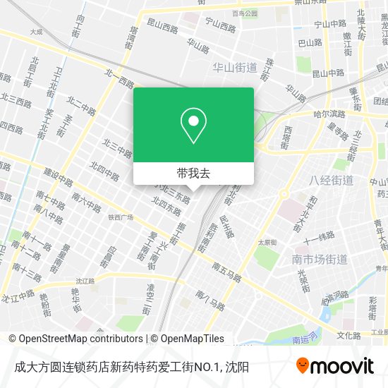 成大方圆连锁药店新药特药爱工街NO.1地图