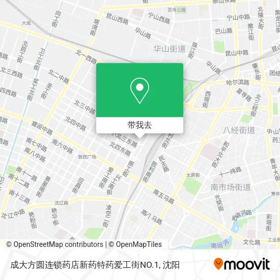 成大方圆连锁药店新药特药爱工街NO.1地图