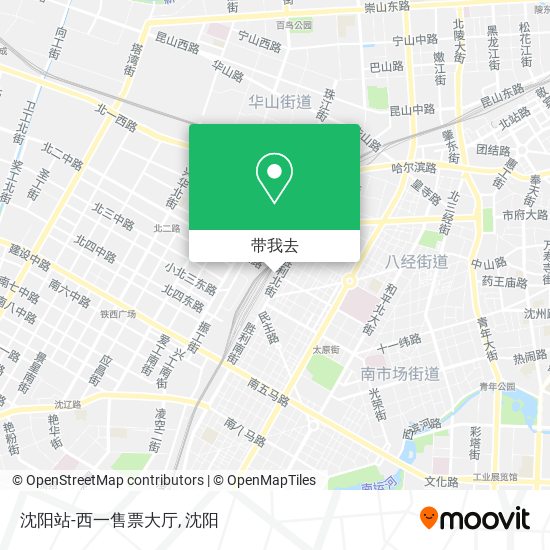 沈阳站-西一售票大厅地图