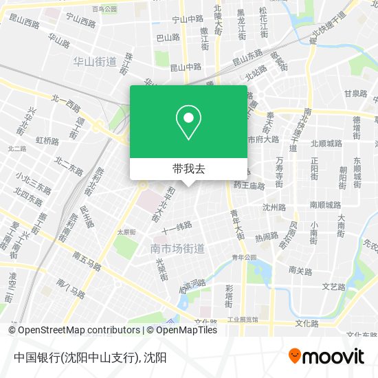 中国银行(沈阳中山支行)地图