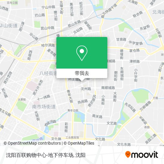 沈阳百联购物中心-地下停车场地图