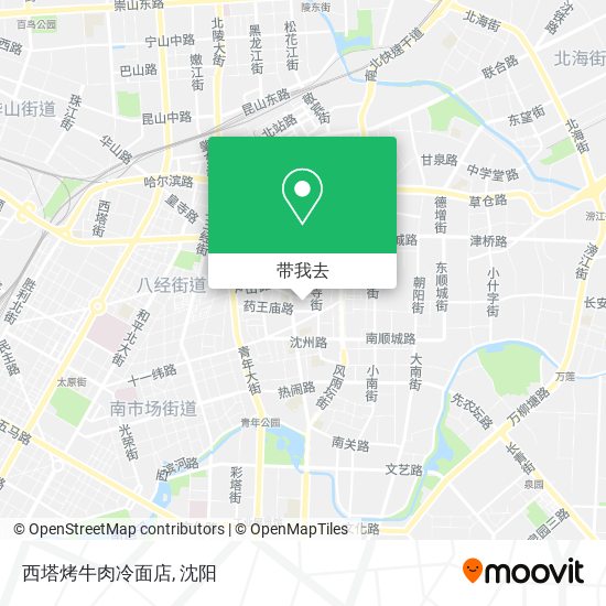 西塔烤牛肉冷面店地图