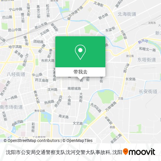 沈阳市公安局交通警察支队沈河交警大队事故科地图