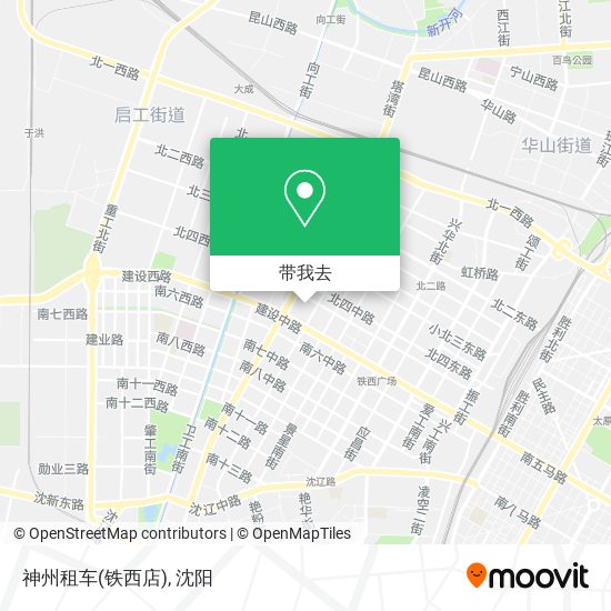 神州租车(铁西店)地图