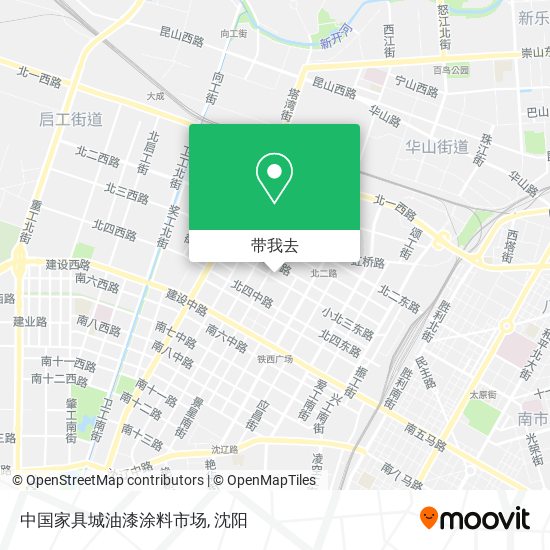 中国家具城油漆涂料市场地图