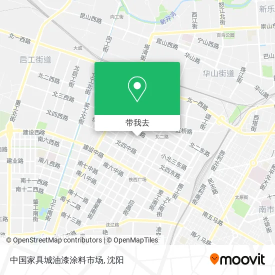 中国家具城油漆涂料市场地图