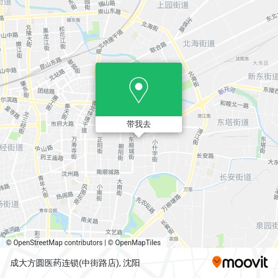 成大方圆医药连锁(中街路店)地图