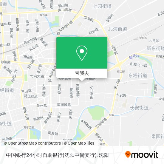 中国银行24小时自助银行(沈阳中街支行)地图