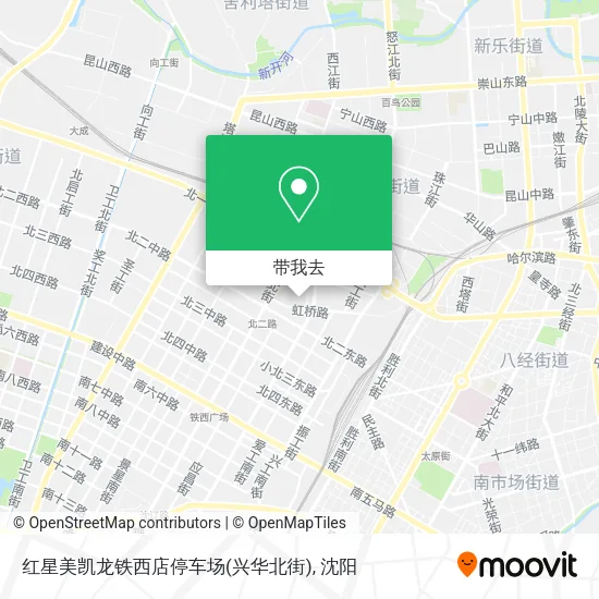 红星美凯龙铁西店停车场(兴华北街)地图