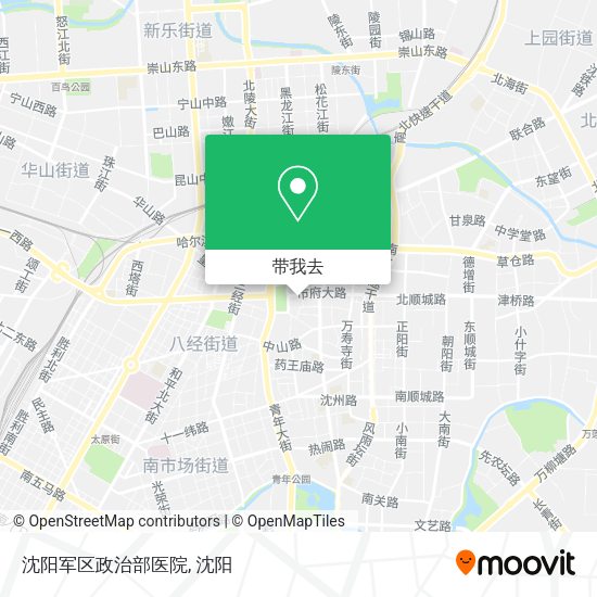 沈阳军区政治部医院地图