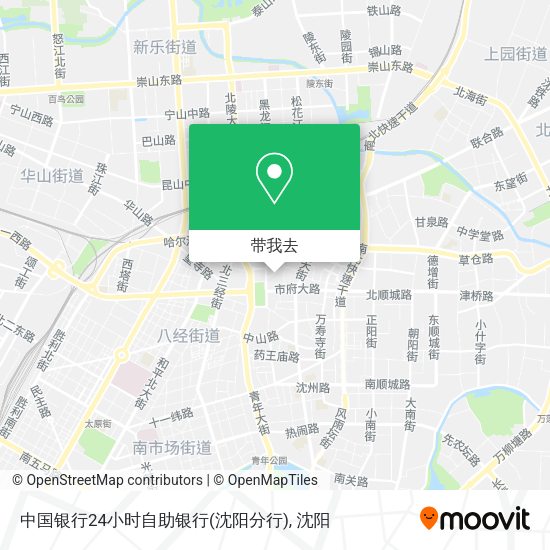 中国银行24小时自助银行(沈阳分行)地图