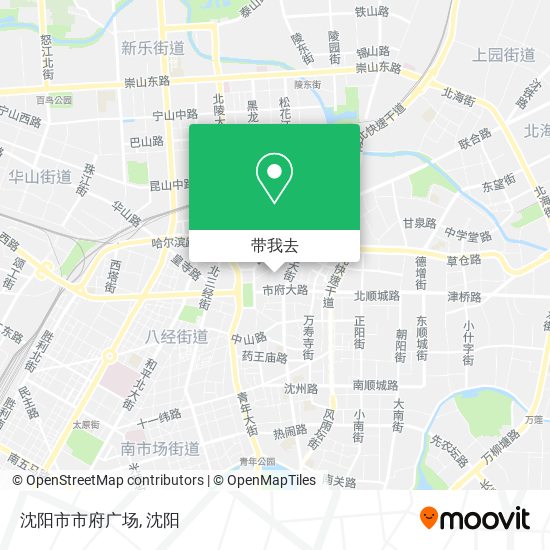 沈阳市市府广场地图