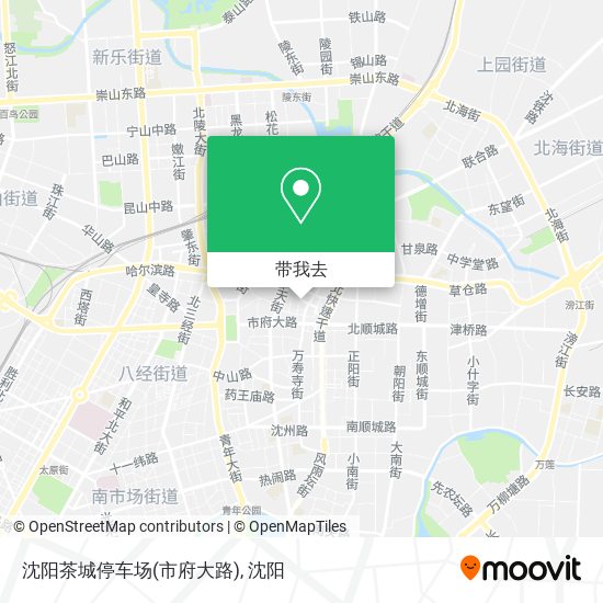 沈阳茶城停车场(市府大路)地图