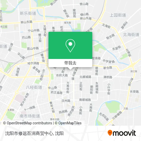 沈阳市修远百润商贸中心地图