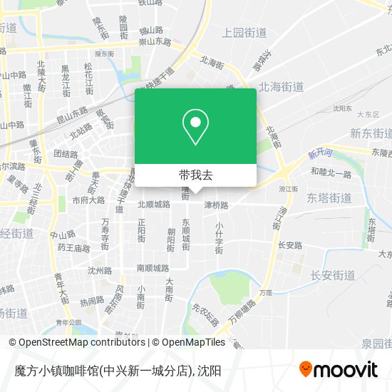 魔方小镇咖啡馆(中兴新一城分店)地图