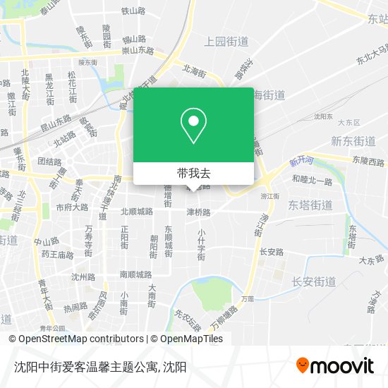 沈阳中街爱客温馨主题公寓地图