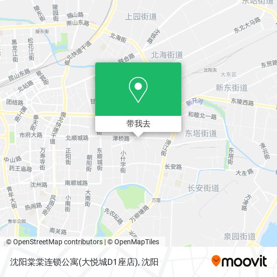 沈阳棠棠连锁公寓(大悦城D1座店)地图