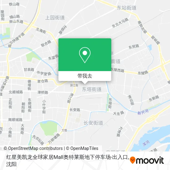 红星美凯龙全球家居Mall奥特莱斯地下停车场-出入口地图