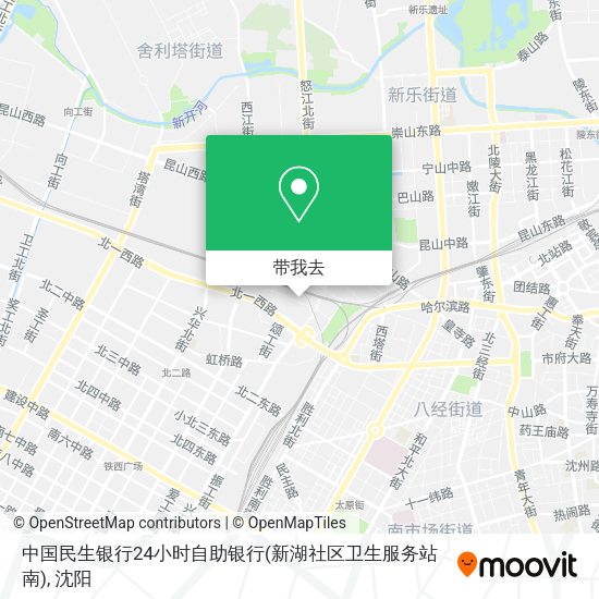 中国民生银行24小时自助银行(新湖社区卫生服务站南)地图