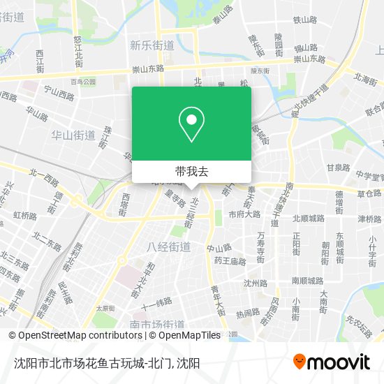 沈阳市北市场花鱼古玩城-北门地图