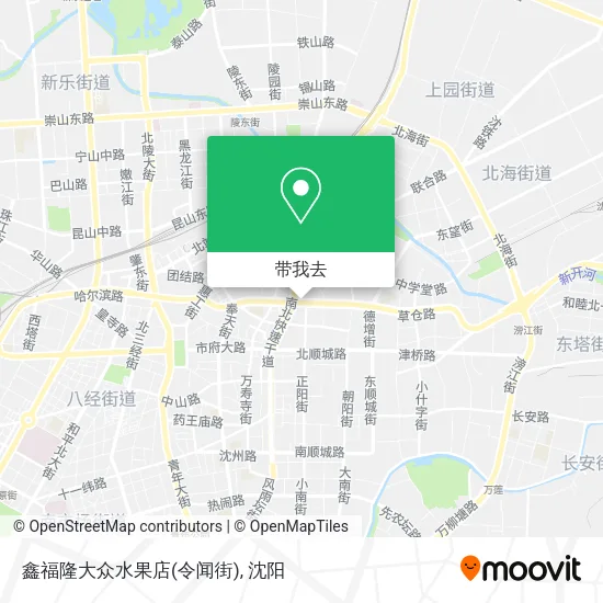 鑫福隆大众水果店(令闻街)地图