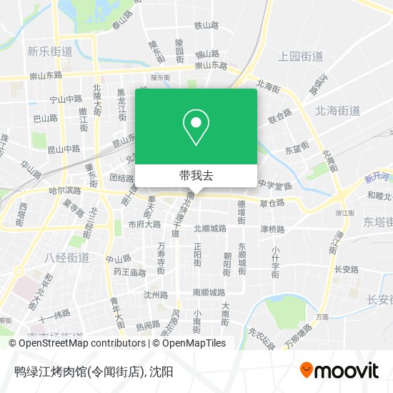 鸭绿江烤肉馆(令闻街店)地图