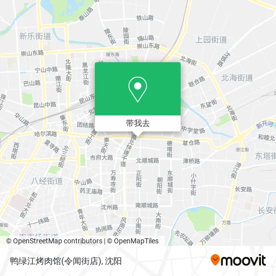 鸭绿江烤肉馆(令闻街店)地图