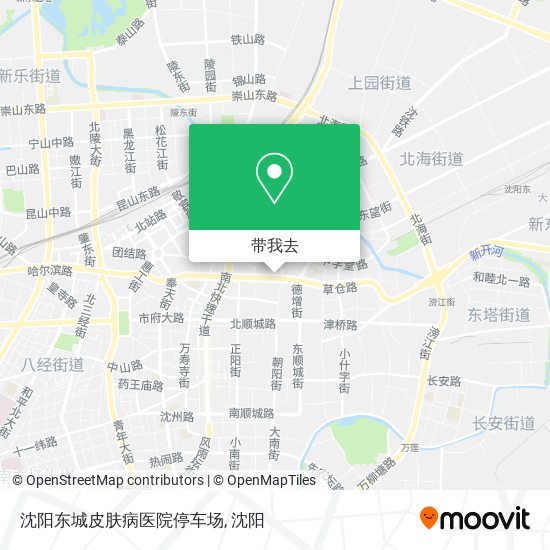 沈阳东城皮肤病医院停车场地图