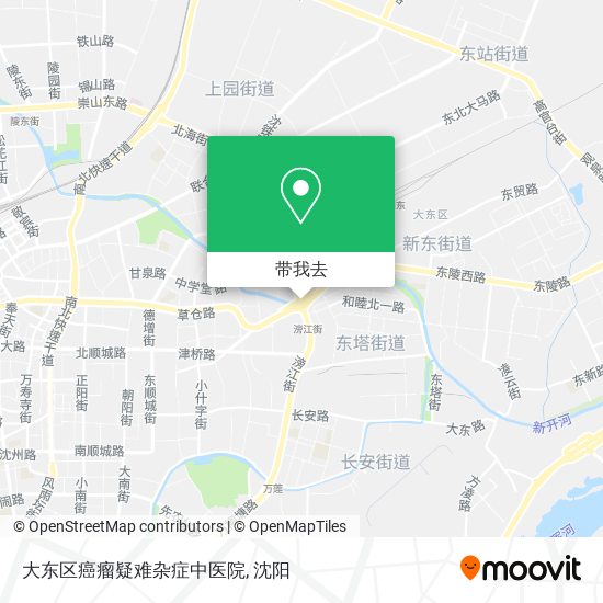 大东区癌瘤疑难杂症中医院地图