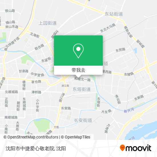 沈阳市中捷爱心敬老院地图