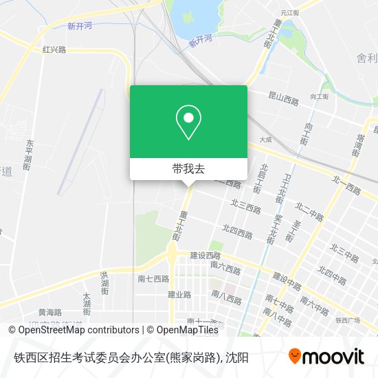 铁西区招生考试委员会办公室(熊家岗路)地图