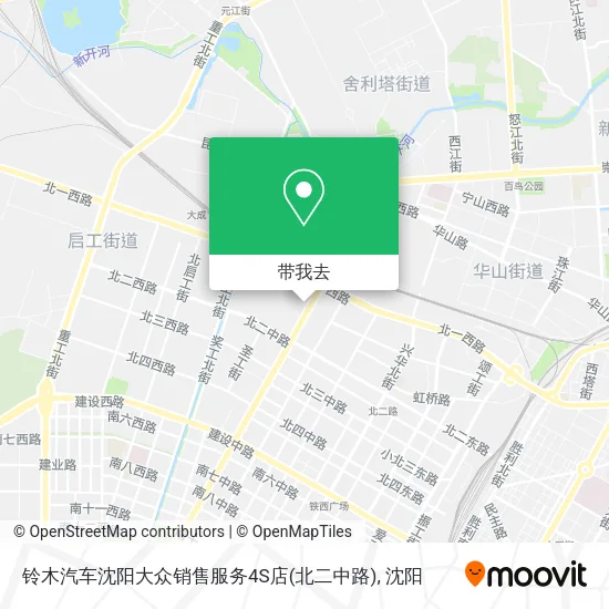 铃木汽车沈阳大众销售服务4S店(北二中路)地图