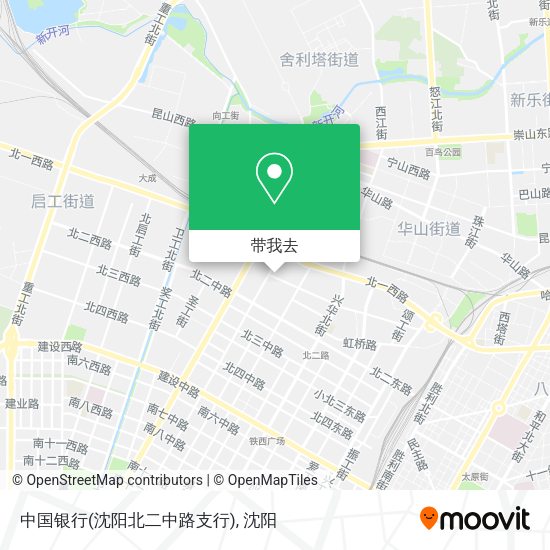 中国银行(沈阳北二中路支行)地图