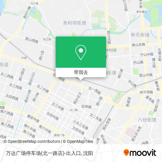 万达广场停车场(北一路店)-出入口地图