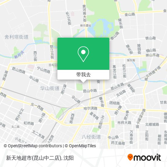 新天地超市(昆山中二店)地图