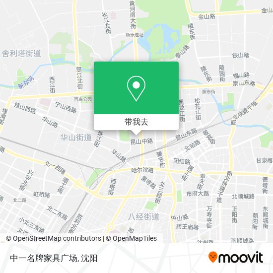 中一名牌家具广场地图