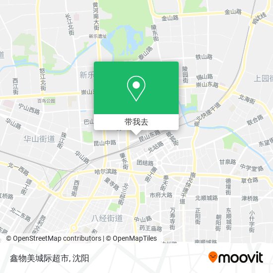 鑫物美城际超市地图
