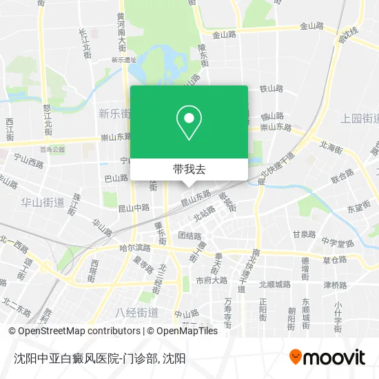 沈阳中亚白癜风医院-门诊部地图