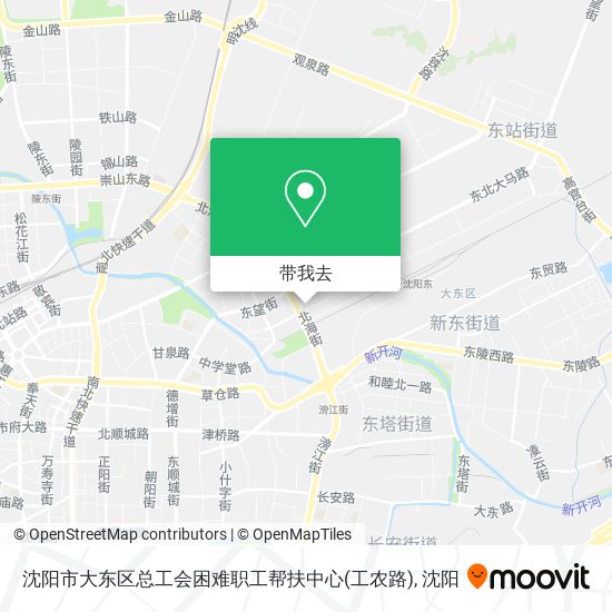 沈阳市大东区总工会困难职工帮扶中心(工农路)地图