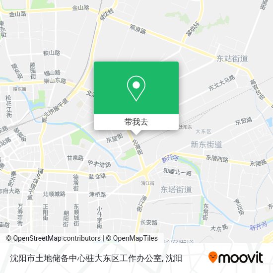 沈阳市土地储备中心驻大东区工作办公室地图