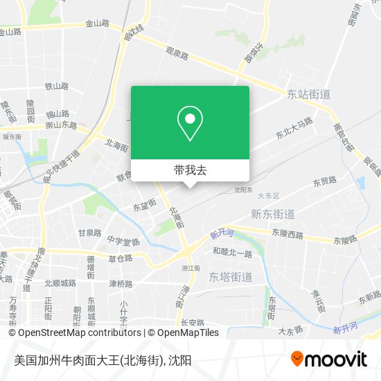 美国加州牛肉面大王(北海街)地图
