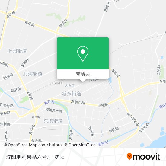 沈阳地利果品六号厅地图
