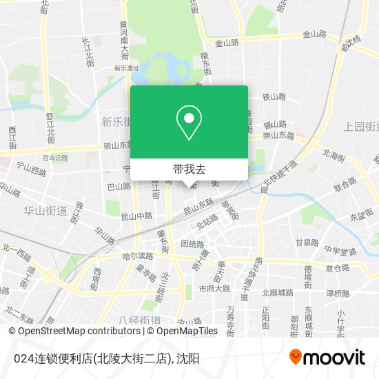 024连锁便利店(北陵大街二店)地图