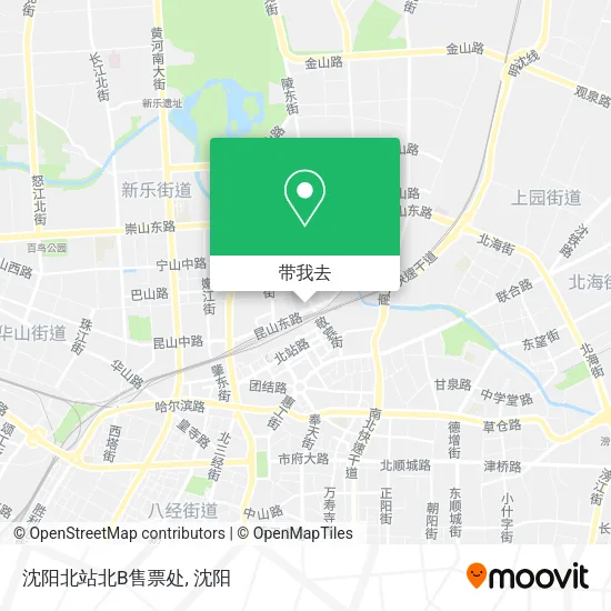 沈阳北站北B售票处地图